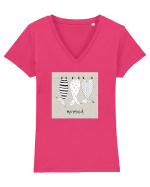 Mermaid Skins Tricou mânecă scurtă guler V Damă Evoker
