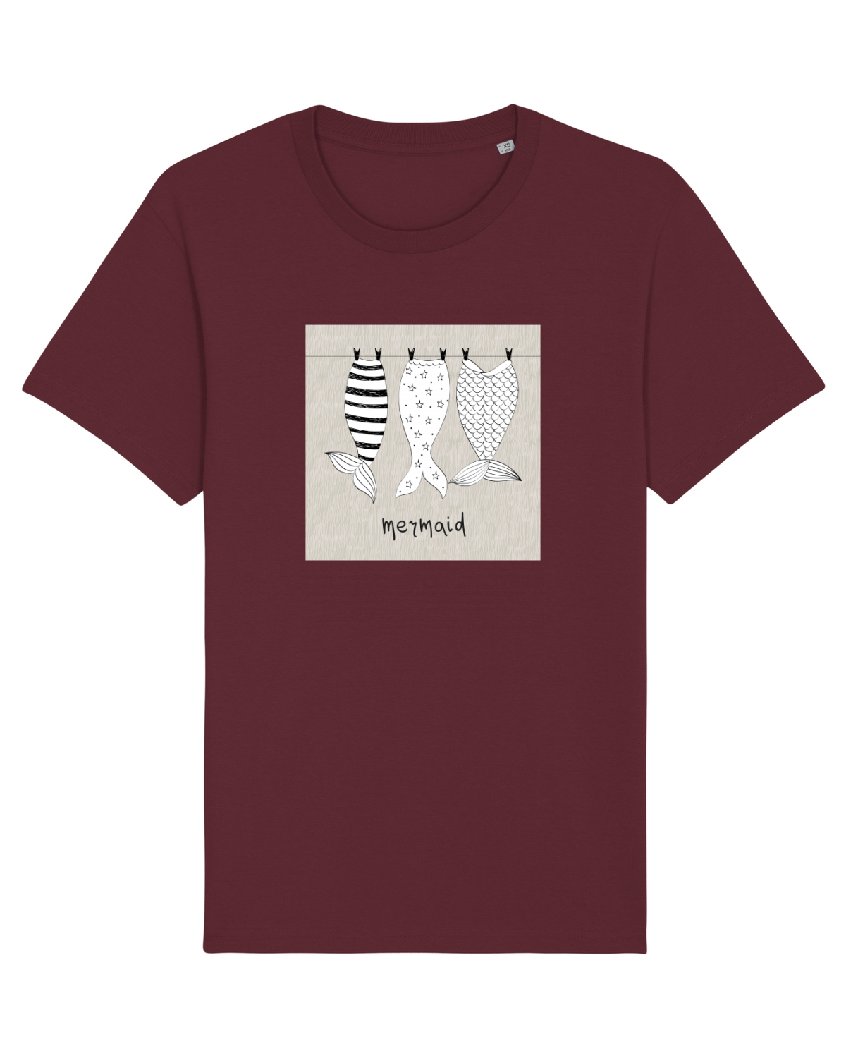Tricou mânecă scurtă Unisex Rocker Burgundy