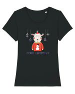 Merry Christmas Tricou mânecă scurtă guler larg fitted Damă Expresser