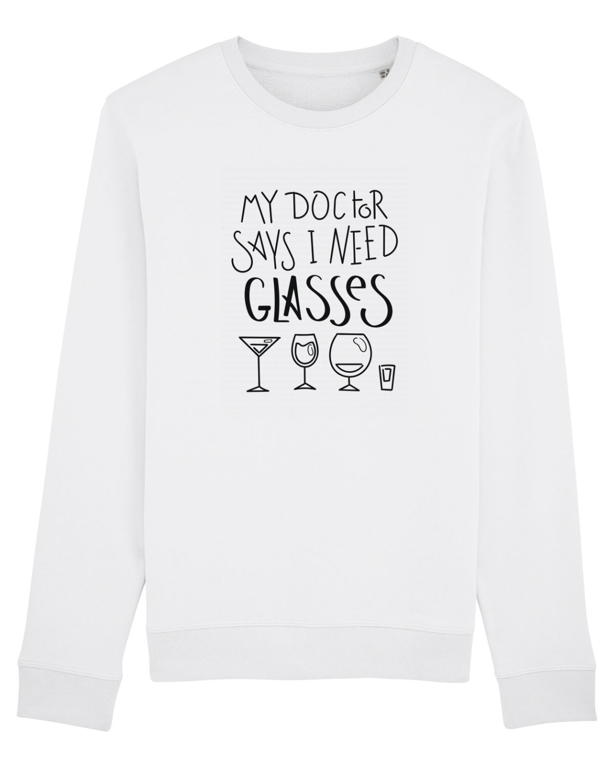 Bluză mânecă lungă Unisex Rise White