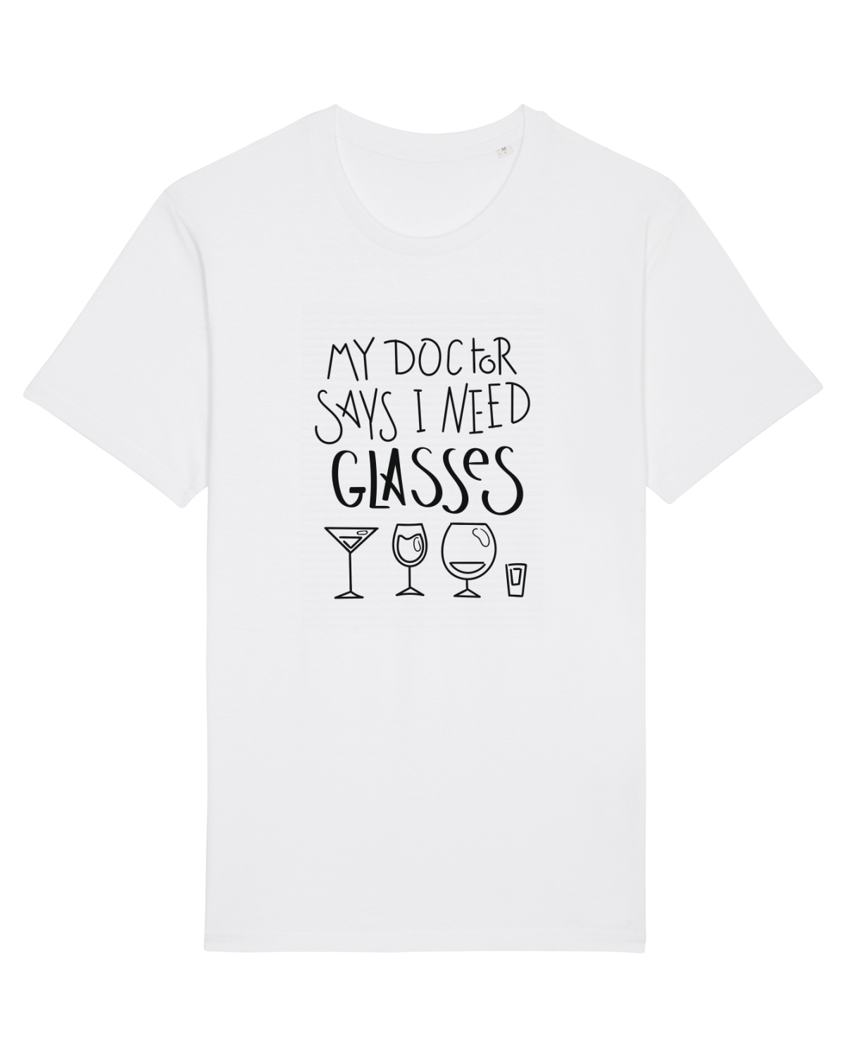 Tricou mânecă scurtă Unisex Rocker White