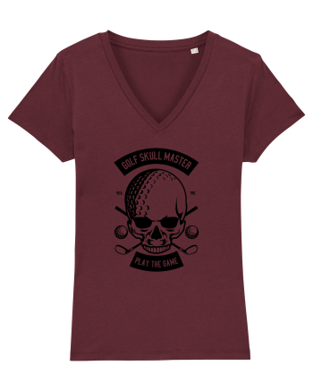 Golf Skull Master Black Burgundy