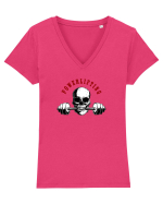 Powerlifting Tricou mânecă scurtă guler V Damă Evoker