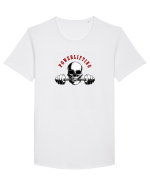 Powerlifting Tricou mânecă scurtă guler larg Bărbat Skater