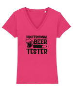 Professional Beer Tester Tricou mânecă scurtă guler V Damă Evoker