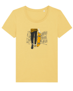 Skater Tricou mânecă scurtă guler larg fitted Damă Expresser