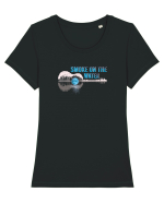 Smoke On The Water Tricou mânecă scurtă guler larg fitted Damă Expresser