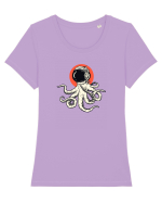 Space Octopus Tricou mânecă scurtă guler larg fitted Damă Expresser