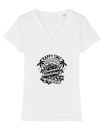 Happy Time Holiday Black White