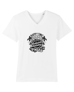 Happy Time Holiday Black Tricou mânecă scurtă guler V Bărbat Presenter