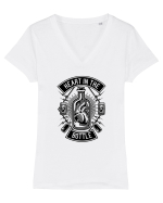 Heart in the Bottle Black Tricou mânecă scurtă guler V Damă Evoker