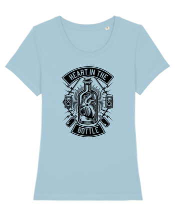 Heart in the Bottle Black Sky Blue
