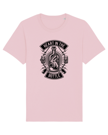 Heart in the Bottle Black Cotton Pink