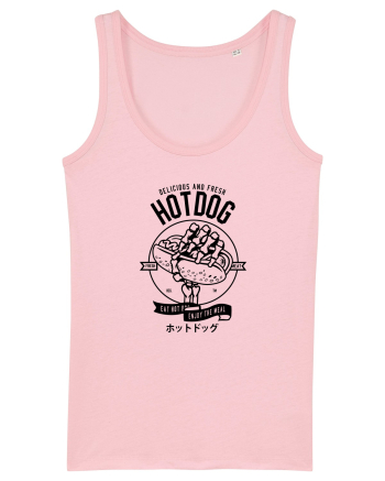 Hot Dog Skeleton Black Cotton Pink