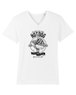 Hot Dog Skeleton Black Tricou mânecă scurtă guler V Bărbat Presenter