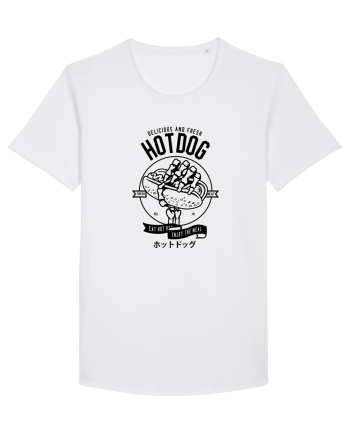 Hot Dog Skeleton Black White
