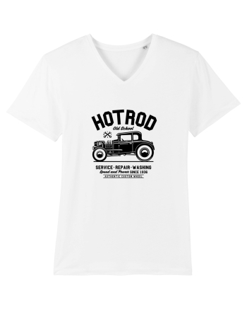 Hot Rod Black Old School Black White