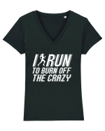 RUN Tricou mânecă scurtă guler V Damă Evoker