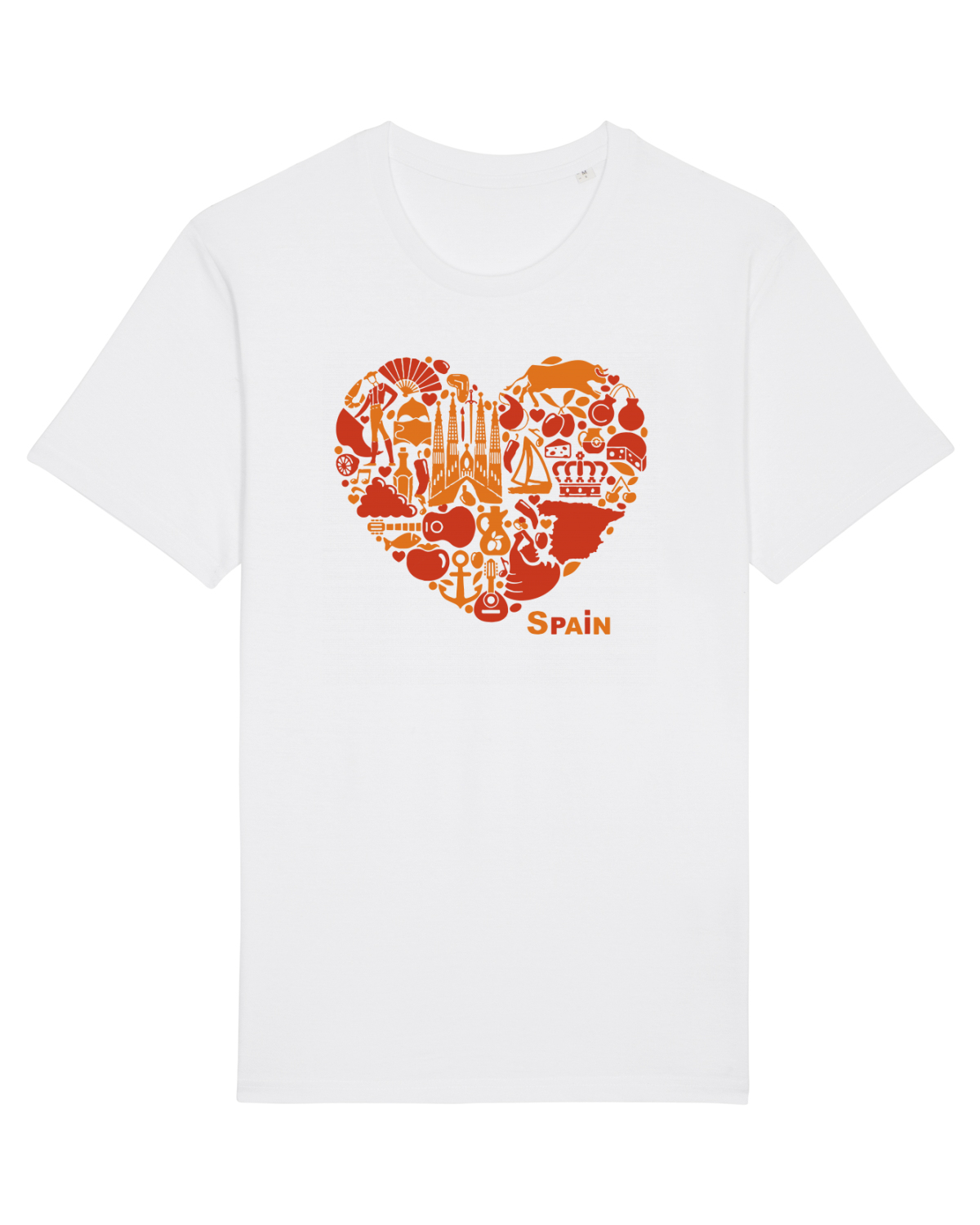 Tricou mânecă scurtă Unisex Rocker White