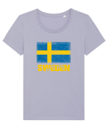 SWEDEN Tricou mânecă scurtă guler larg fitted Damă Expresser