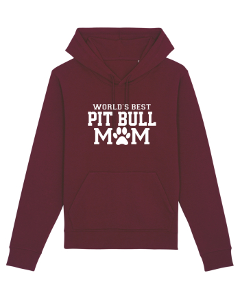 PIT BULL MOM Burgundy