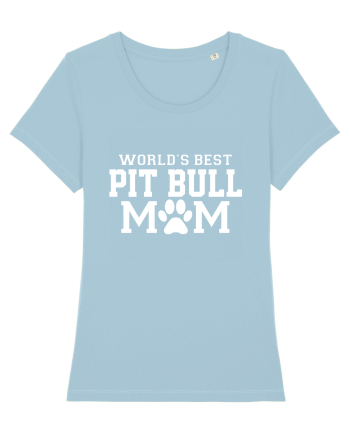 PIT BULL MOM Sky Blue