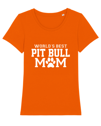 PIT BULL MOM Bright Orange