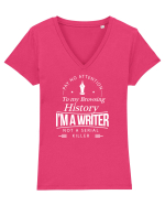 WRITER Tricou mânecă scurtă guler V Damă Evoker