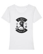 Ice Hokey Black Tricou mânecă scurtă guler larg fitted Damă Expresser