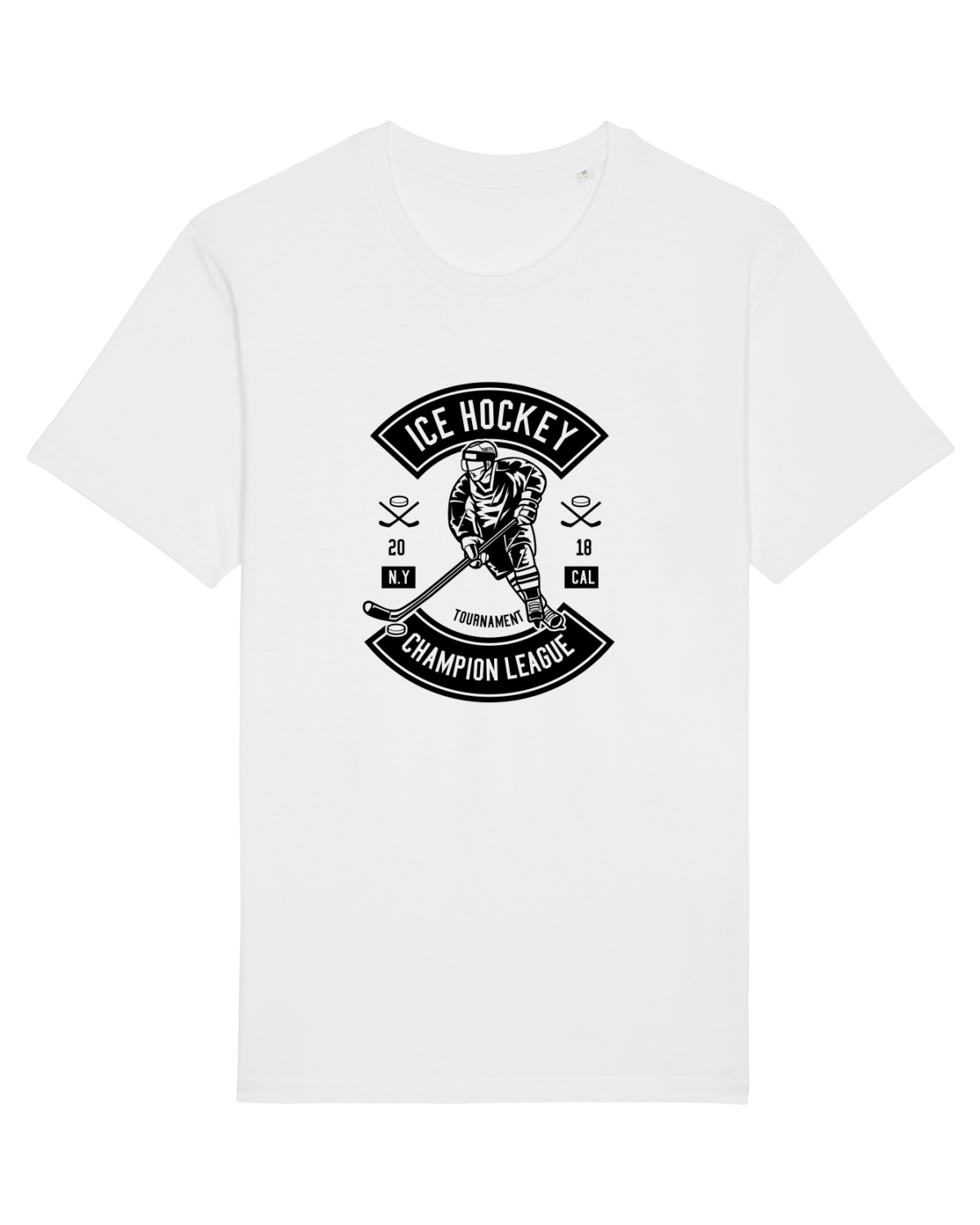 Tricou mânecă scurtă Unisex Rocker White