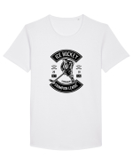 Ice Hokey Black Tricou mânecă scurtă guler larg Bărbat Skater