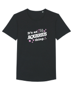 AQUARIUS Tricou mânecă scurtă guler larg Bărbat Skater