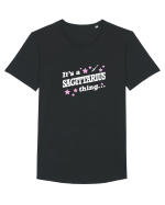SAGITTARIUS Tricou mânecă scurtă guler larg Bărbat Skater