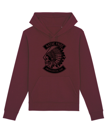 Indian Skull Black Burgundy
