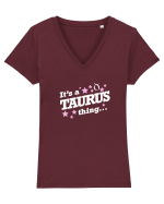 TAURUS Tricou mânecă scurtă guler V Damă Evoker