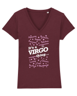 VIRGO Tricou mânecă scurtă guler V Damă Evoker