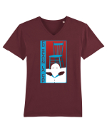 Cu scaun la cap Tricou mânecă scurtă guler V Bărbat Presenter