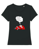  Mos Craciun Lucreaza SI In Somn! Ai Fost Cuminte...? Tricou mânecă scurtă guler larg fitted Damă Expresser