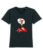 Mos Craciun Viseaza ca se da cu placa! Snowboarding Tricou mânecă scurtă guler V Bărbat Presenter