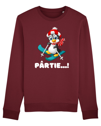 Pârtie... schior Incepător! Feriți-vă! Burgundy