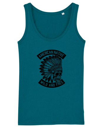 American Native Skull Black Ocean Depth