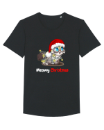 Merry Christmas...? Nu... Meowy Christmas! Tricou mânecă scurtă guler larg Bărbat Skater