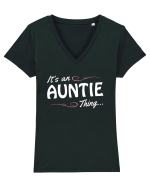 AUNTIE Tricou mânecă scurtă guler V Damă Evoker