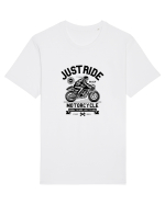 Just Ride Black Motorcycle Tricou mânecă scurtă Unisex Rocker