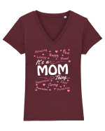 MOM Tricou mânecă scurtă guler V Damă Evoker