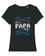 PAPA Tricou mânecă scurtă guler larg fitted Damă Expresser