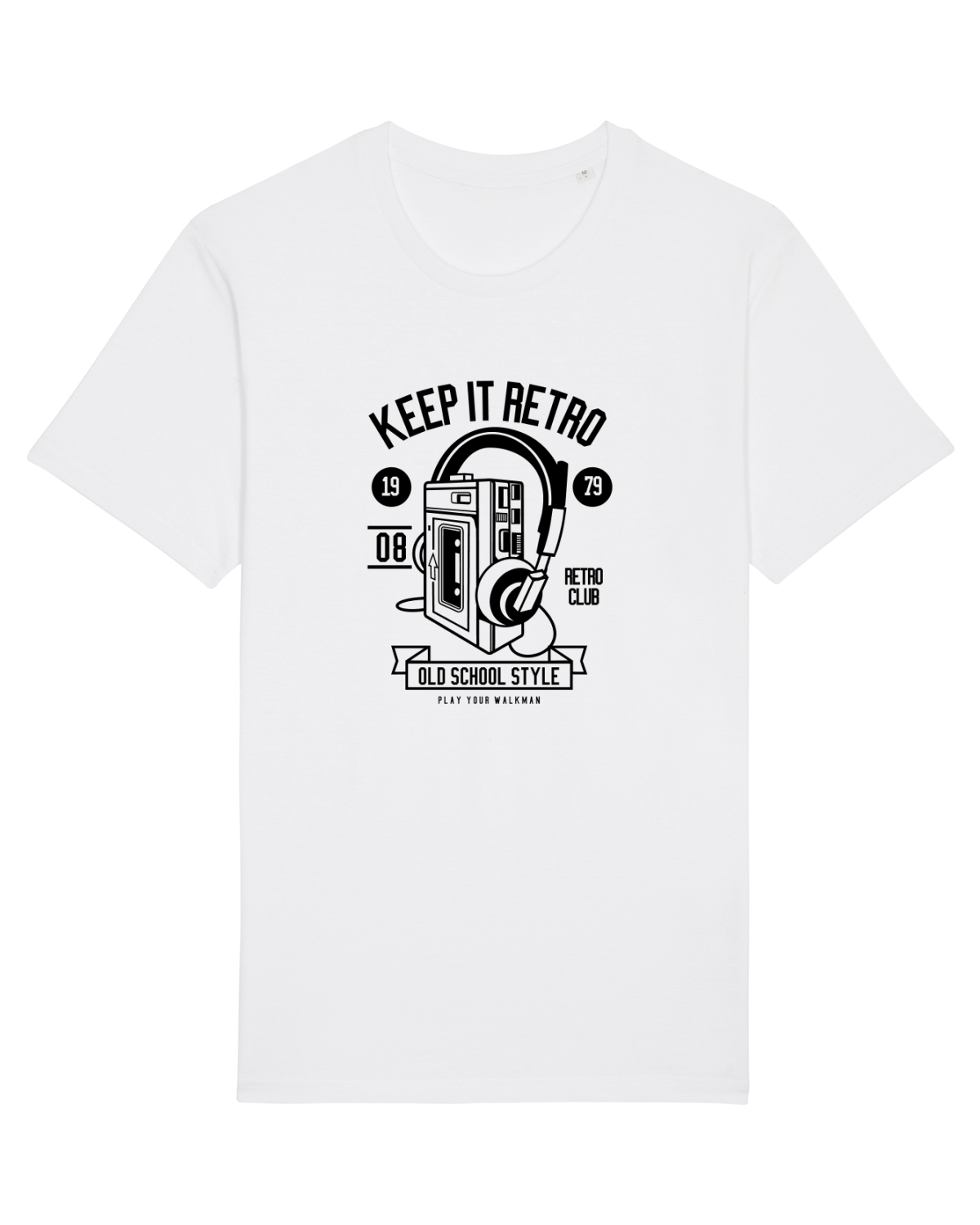 Tricou mânecă scurtă Unisex Rocker White