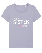 SISTER Tricou mânecă scurtă guler larg fitted Damă Expresser