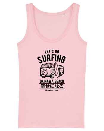 Go Surfing Okinawa Black Cotton Pink