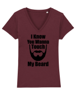BEARD Tricou mânecă scurtă guler V Damă Evoker